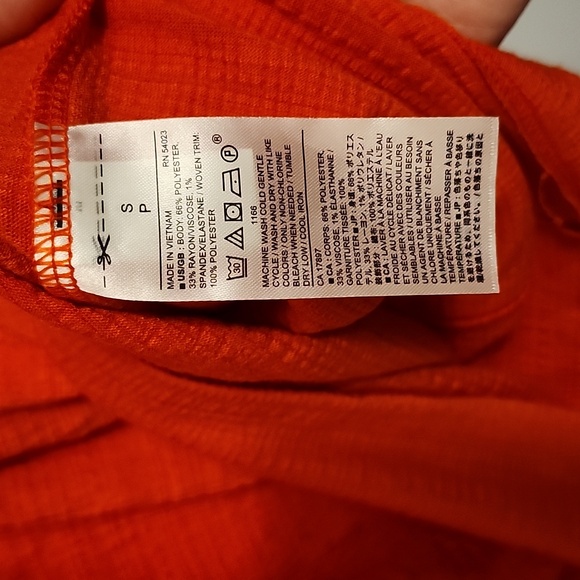 NWOT Banana Republic bright orange ruffle strap top size S - Picture 4 of 4